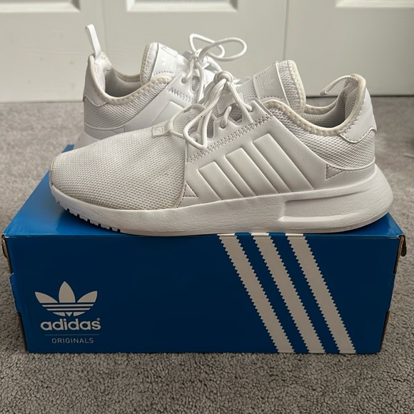 ALL WHITE ADIDAS X_PLR J SHOES w/ box (size 5Y or 7 women) - Picture 4 of 11